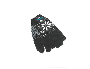 Mens womens snowflake gloves